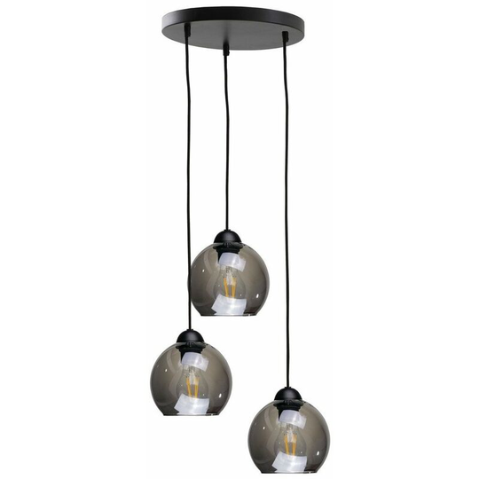 Keter Yuno Cluster Pendant Ceiling Light Black, 30cm, 3x E27