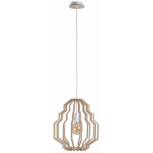 Keter Rufo Wire Frame Pendant Ceiling Light Natural, 35.5cm, 1x E27