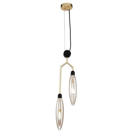 Ventura Ceiling Pendant Lamp Matt Gold , 2 Light, G9