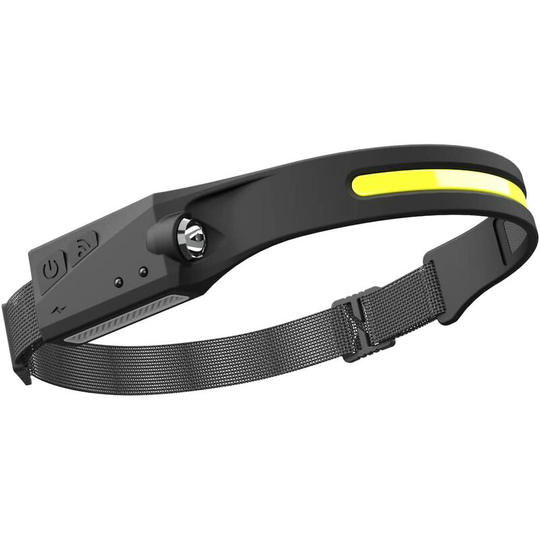 Aougo - led sensor headlight 230° wide viewing angle usb Rechargeable lighting Waterproof Suitable for indoor working, outdoor, riding, camping,