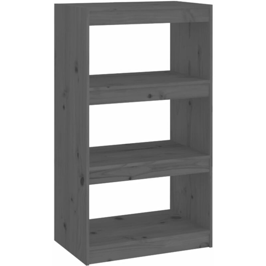Book Cabinet/Room Divider Grey 60x30x103.5 cm Solid Wood Pine vidaXL - Grey
