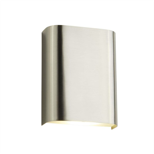 Searchlight - Integrated led 2 Light Wall Light Satin Silver, Silver, Frosted