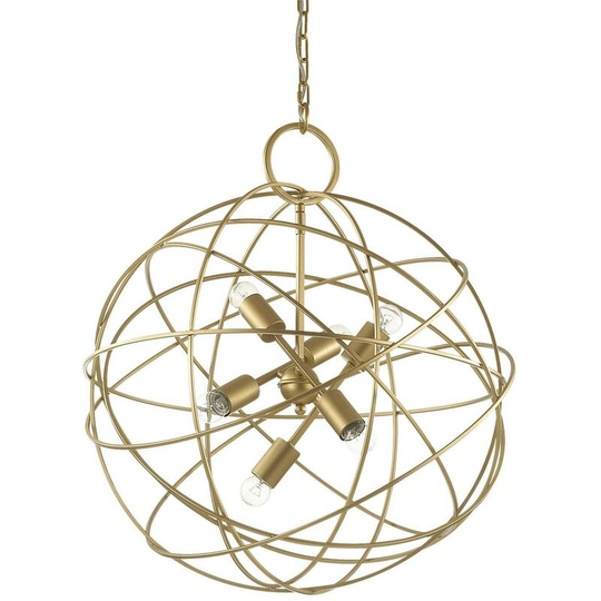 Ideal Lux Lighting - Ideal Lux Konse - 6 Light Spherical Ceiling Pendant Gold