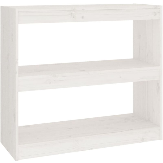 Book Cabinet/Room Divider White 80x30x71.5 cm Solid Wood Pine vidaXL - White