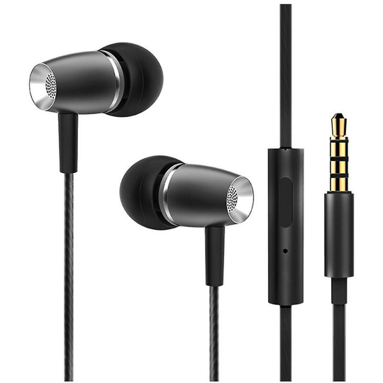 Thsinde - In-ear Headphone Earplugs With Microphone General Metal Wire Control Noise-cancelling Headphones $ Wired In-ear Headphones With Microphone