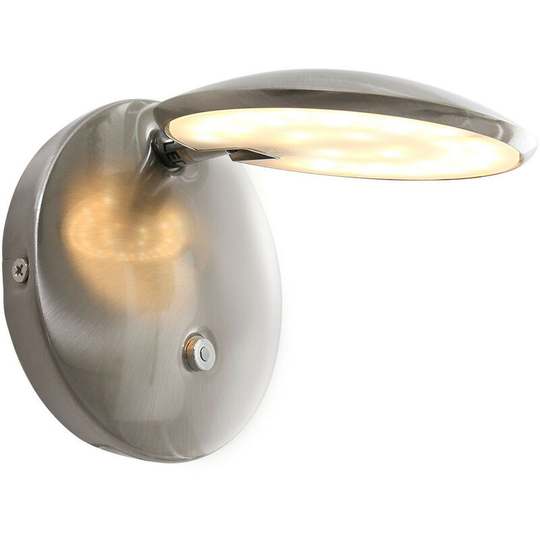 Sienna Zenith Integrated led Wall Light Steel Brushed, Plastic Matt