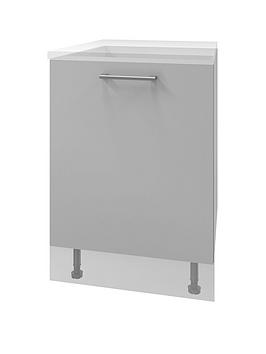 Manor Interiors Genoa Light Grey Base Unit 500Mm (Left Hand Hinged)