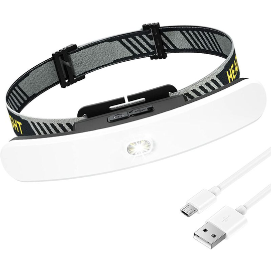 Aougo - Rechargeable Headlamp, 6 Lighting Modes 90° Adjustable, 2000mAh with Indicator Light IPX5 Headlamp Led Headlamp for Fishing, Camping,