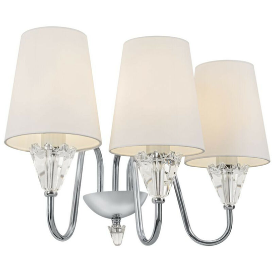 Maytoni Modern - Florero Modern Florero 3 Light Chrome Wall Lamp with Shades