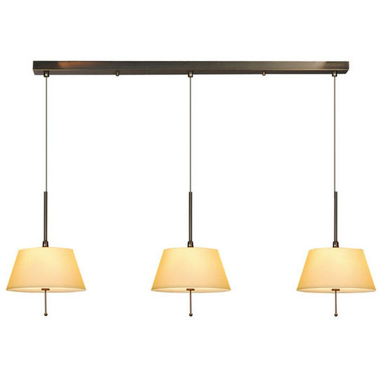 Linea Verdace Brezil 3 Light Straight Bar Pendant Ceiling Light Bronze