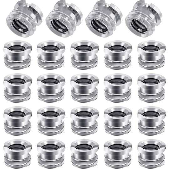 Monly - 24 pcs Screw Adapter Screw 1/4'' 3/8" Tripod Screw Adapter for Tripod Screw Thread Camera Adapter Tripod Monopod Ball Head Studio Light Flash
