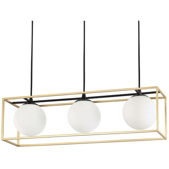 Ideal Lux Lingotto - 3 Light Pendant Bar Light Antique Brass