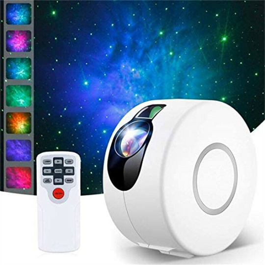 Star Galaxy Projector, led Night Light Starry Sky Rotating Projector Light Remote Control Night Sky Light White, starry night, 8 lighting effects for