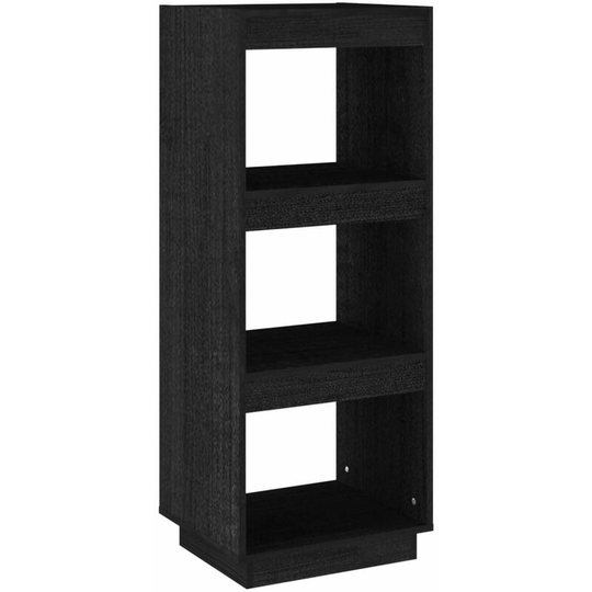 Book Cabinet/Room Divider Black 40x35x103 cm Solid Pinewood Vidaxl Black