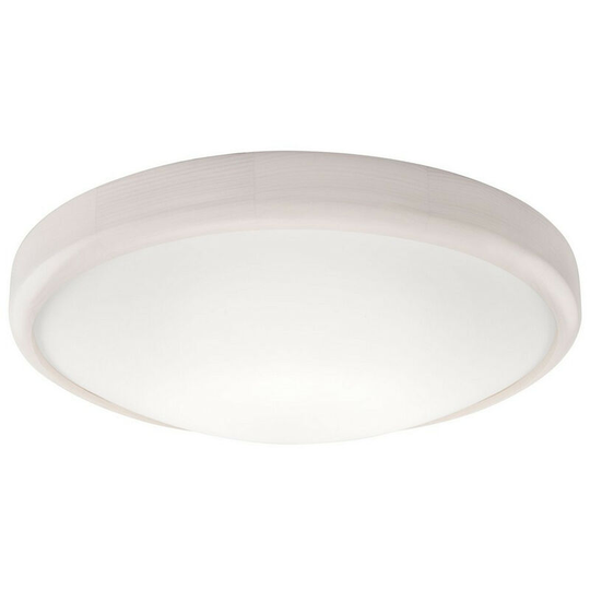 Round Simple Flush Ceiling Light White