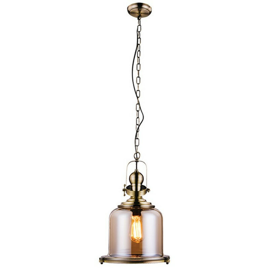 Larissa Lighting - Larissa Kilkis Dome Ceiling Pendant 1 Light Glass-Metal Bronze