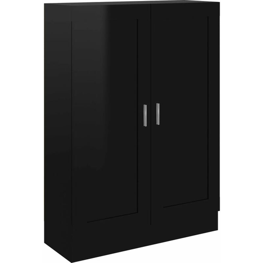 Vidaxl - Book Cabinet High Gloss Black 82.5x30.5x115 cm Engineered Wood Black