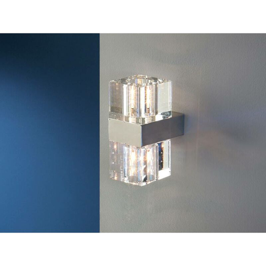 Schuller Lighting Uk - Schuller Cubic - 2 Light Crystal Wall Lamp Chrome, G9