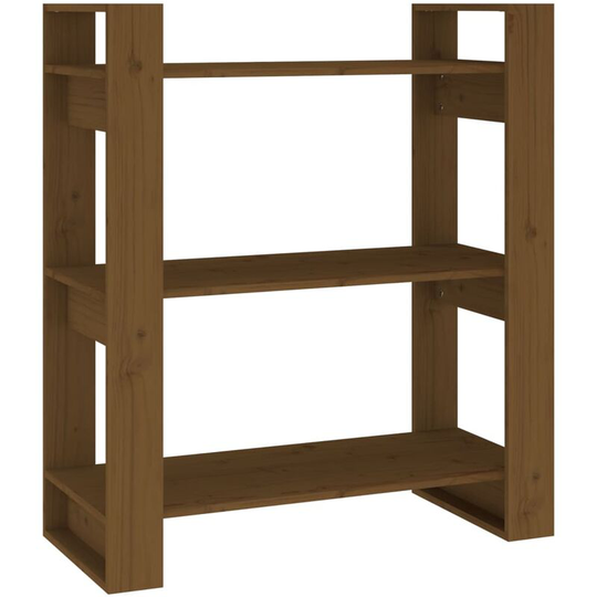 Book Cabinet/Room Divider Honey Brown 80x35x91 cm Solid Wood Vidaxl Brown