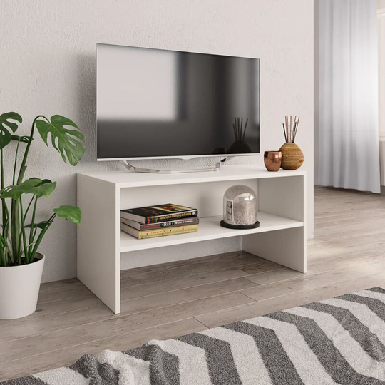 Tv Cabinet White 80x40x40 cm Chipboard - White