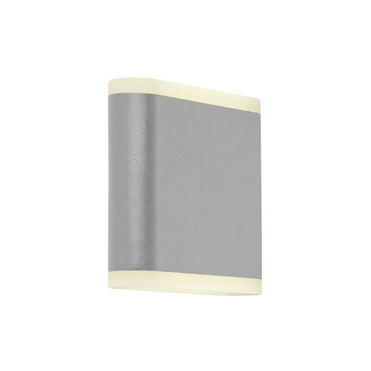 Searchlight Stratford Outdoor led Up/Down Wall Light Grey, Frosted Diffuser IP44 4000K