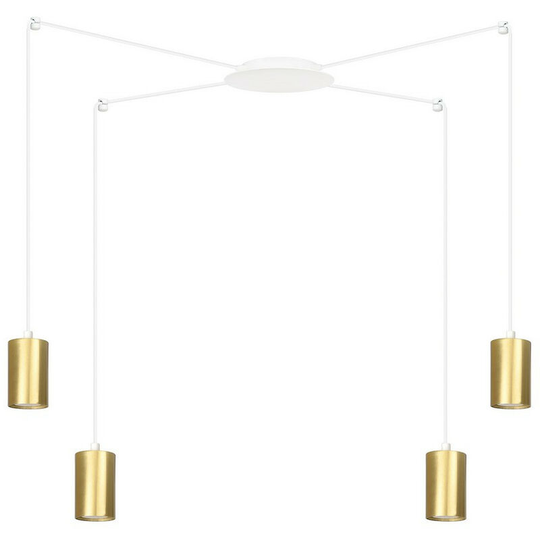 Emibig Traker White/Gold Cluster Pendant Ceiling Light 4x GU10