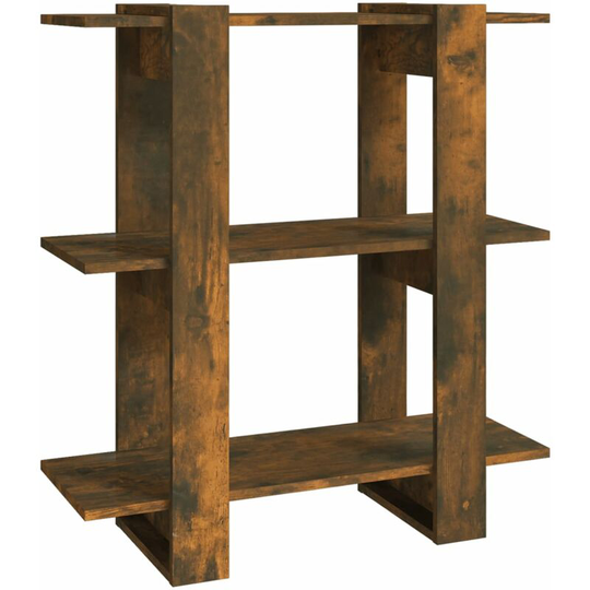 Book Cabinet/Room Divider Smoked Oak 80x30x87cm Vidaxl Brown