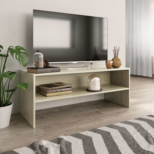 Tv Cabinet Sonoma Oak 100x40x40 cm Chipboard - Brown