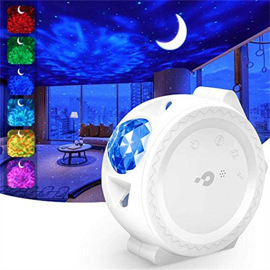Kartokner - Starry Sky Projector, Bluetooth 3 in 1 Sky Light Projector with/LED Cloud and Moon, Voice Control, 13 Light Effects Galaxy Projector led