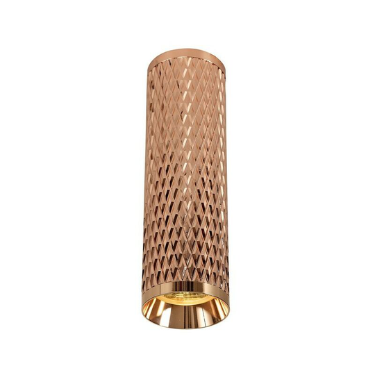 20cm Surface Mounted Ceiling Light, 1 x GU10, Rose Gold - Luminosa Lighting