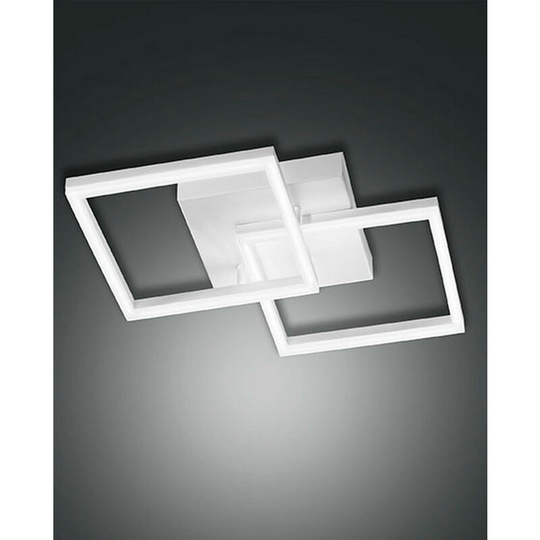 Fabas Luce Lighting - Fabas Luce Bard Integrated led Semi Flush Light White Glass
