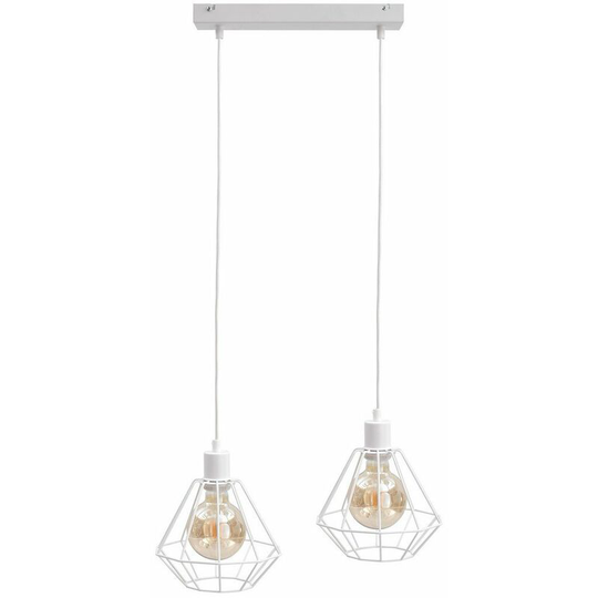 Keter Foskal Bar Pendant Ceiling Light White, 50cm, 2x E27