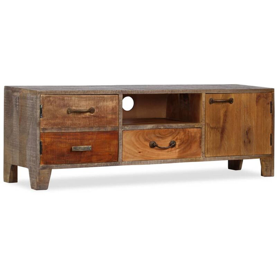 Devenirriche - tv Cabinet Solid Wood Vintage 118x30x40 cm - Brown
