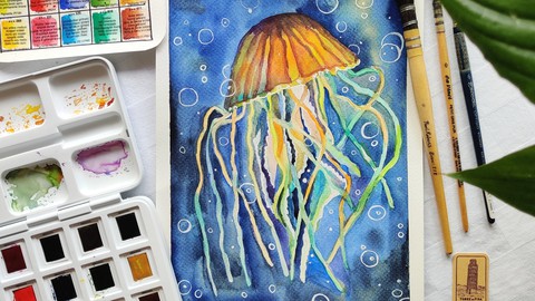 How to paint a jellyfish in watercolours