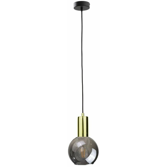 Keter Supra Dome Pendant Ceiling Light Black, Gold, 15cm, 1x E27