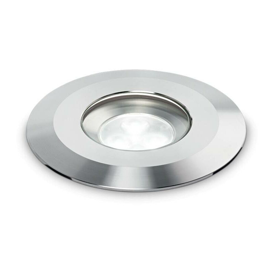 Ideal Lux Lighting - Ideal Lux Park - led 1 Light Outdoor Recessed Spotlight Steel