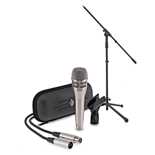 Shure KSM8 Dual Diaphragm Dynamic Microphone Nickel Bundle