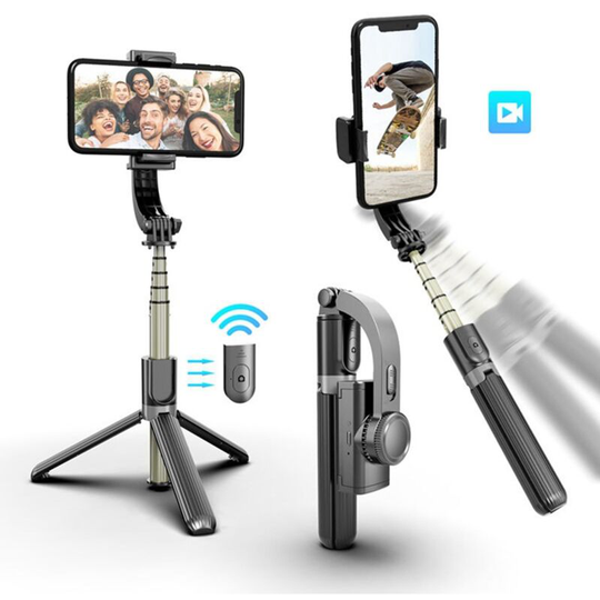 Sun Flowergb - 1Pack 34' Selfie Stick Tripod for Mobile Phone, All-in-1 Smartphone Tripod with Bluetooth Remote, Extendable Phone Tripod for