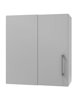 Manor Interiors Genoa Light Grey Wall Corner Unit 300Mm Door (Left Hand Hinged)