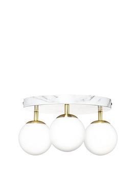 Mali 3 Light Marble Flush Fitting