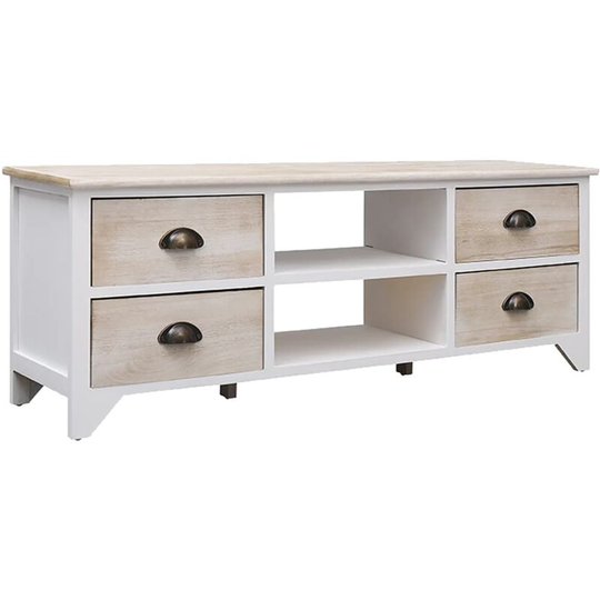 Vidaxl - tv Cabinet 108x30x40 cm Solid Paulownia Wood Brown