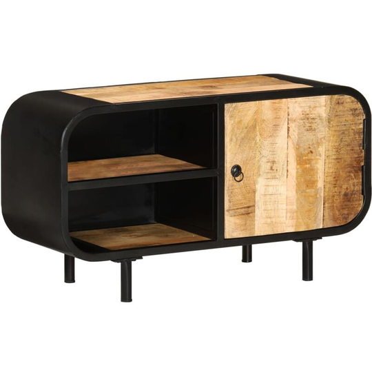 Vidaxl - tv Cabinet 90x30x48 cm Rough Mango Wood Brown
