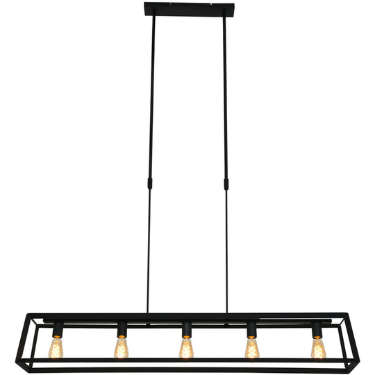 Sienna Buckley Straight Bar Pendant Ceiling Light Black Matt