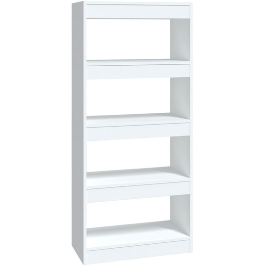 Vidaxl - Book Cabinet/Room Divider High Gloss White 60x30x135 cm Engineered Wood White
