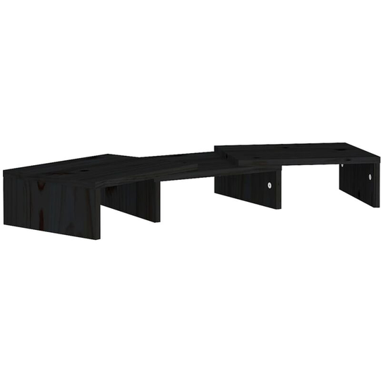 Monitor Stand Black 60x24x10.5 cm Solid Wood Pine Vidaxl Black
