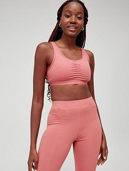 adidas Yoga Studio Medium Support Bra - Light Red, Light Red, Size M, Women