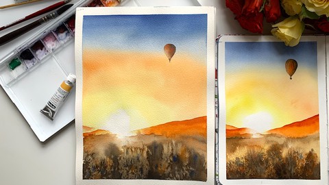 Painting bright light in watercolour