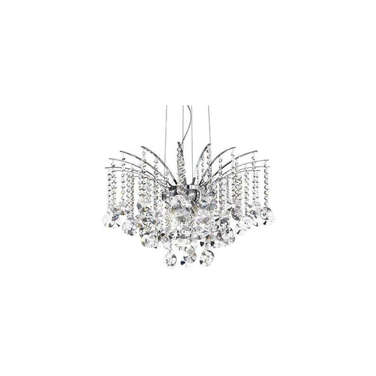 Ideal Lux Lighting - Ideal Lux Audi-77 - 8 Light Crystal Chandelier Chrome Finish, G9