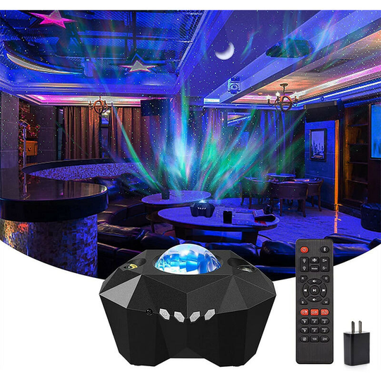 Led Star Projector Lamp, 55 Light Modes & Remote Control & Timer & Speaker & Bluetooth & Level 3 Brightness, Used for Bedroom Party Decoration