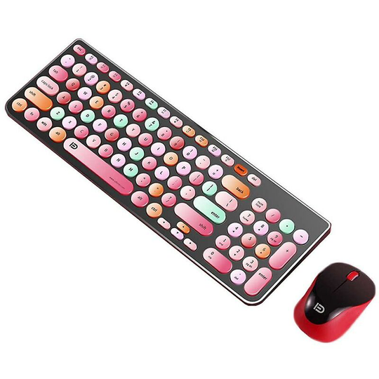 Thsinde - Wireless Keyboard And Mouse Combo, 2.4ghz Silent Click Keyboard And Mouse Set With 20m Connection Distance Rechargeable Keyboard Work For